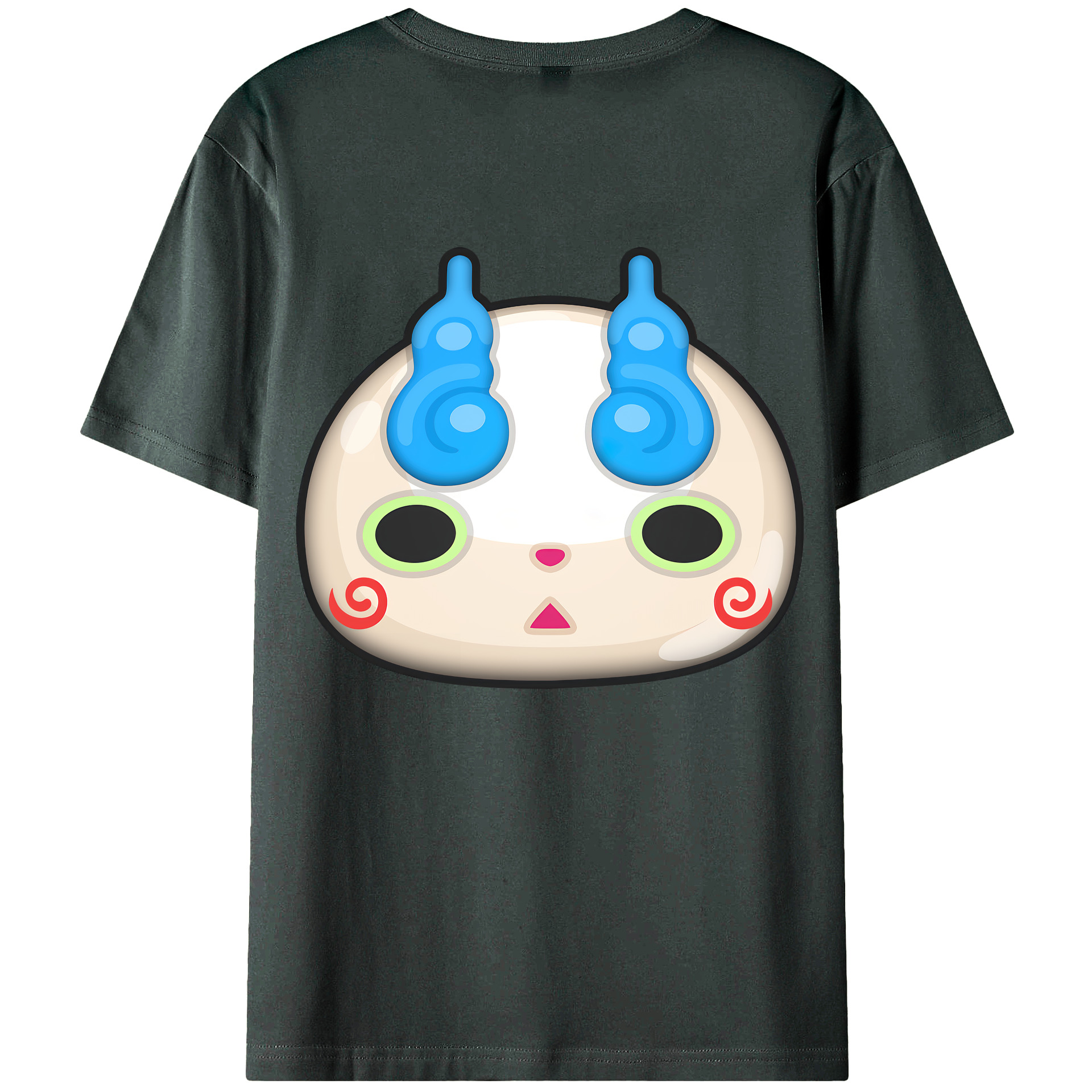 （画像用） 妖怪ウォッチ Yo-kai Watch 綿100％ メンズ半袖Tシャツ（バックプリント） 通気性